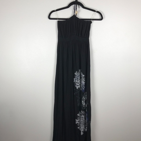 Poetry Dresses & Skirts - 3/$20 Poetry Black Floral Halter Dress